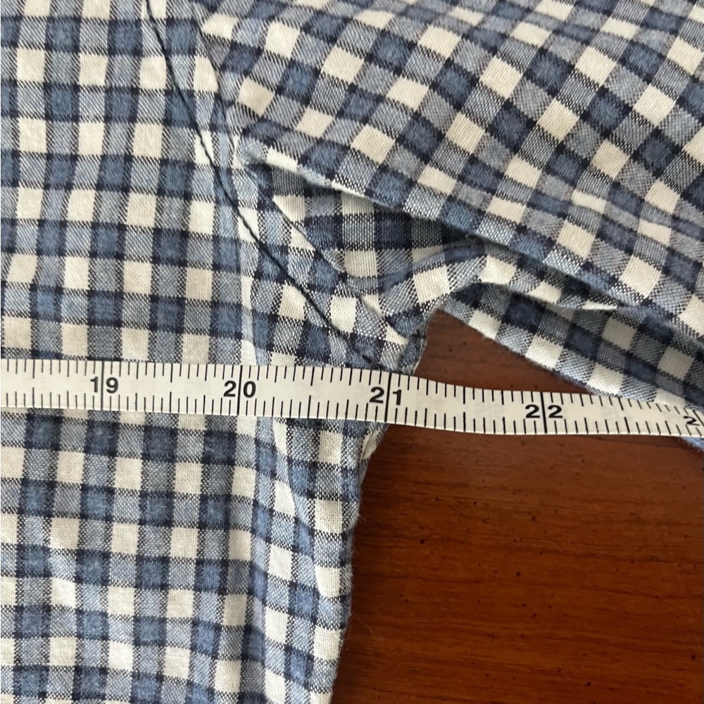 James Campbell Pearl Snap Navy Plaid Flannel Shirt - Medium- Western Outdoor - Picture 5 of 10